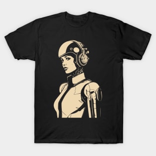 Cyborg woman retro cartoon T-Shirt